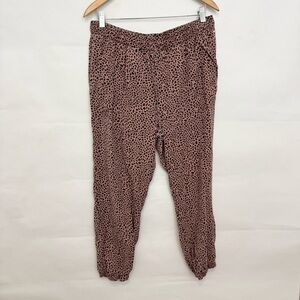 Victoria's Secret PINK Animal Print Lightweight Joggers Size Large Leopard pants